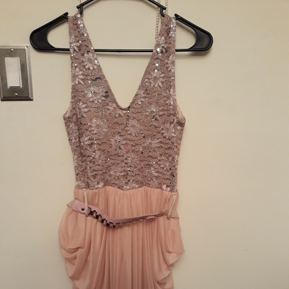 Sequined pink dress